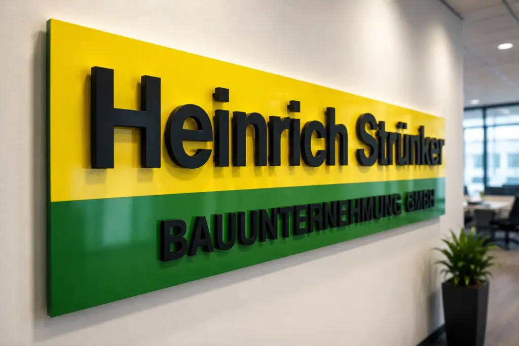 3D Firmenschild und Werbeanlage als professionelle Beschilderung von Werbetechnik Poetsch